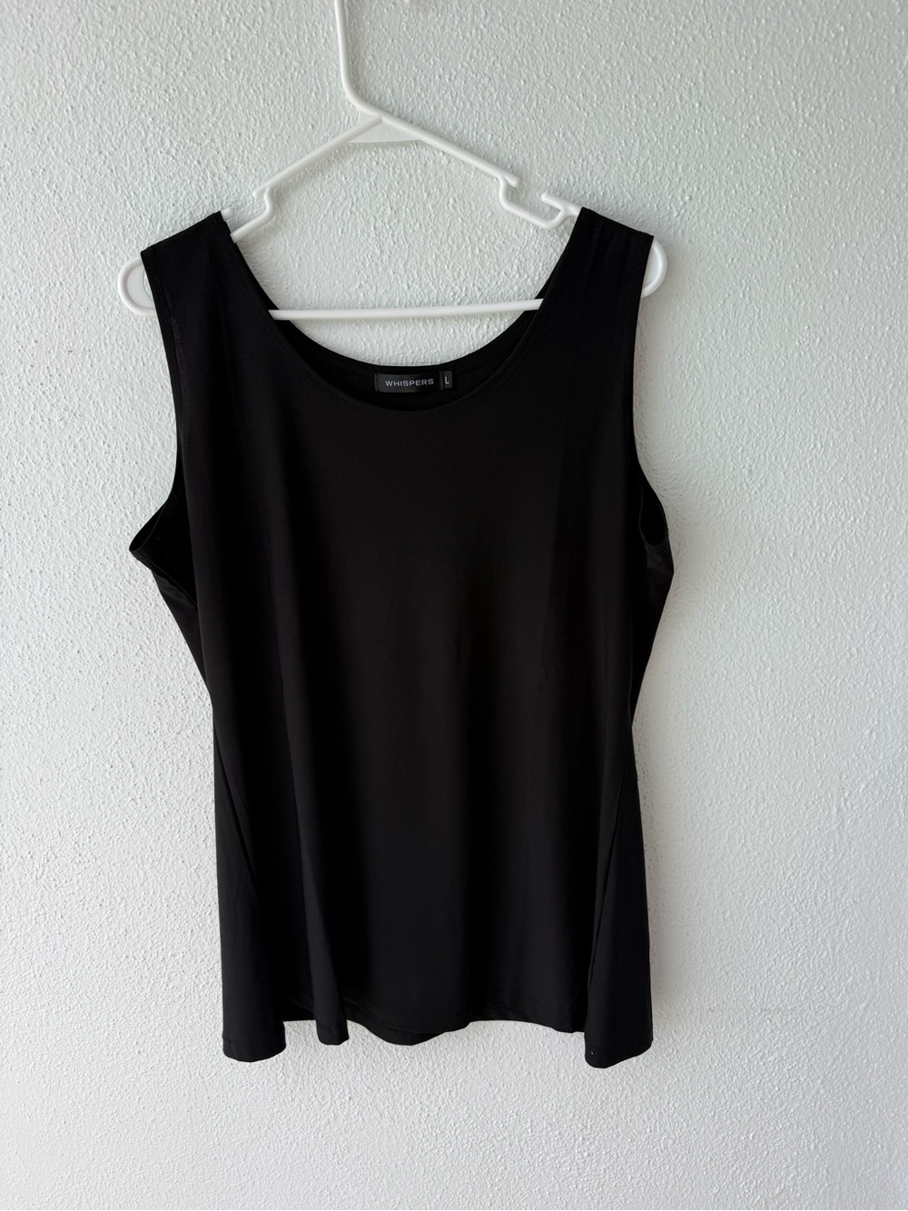 Whisper Women's Black Scoop Neck Tank Top